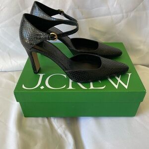 NIB! Size 10 J. Crew Jules Pumps in Snake Leather